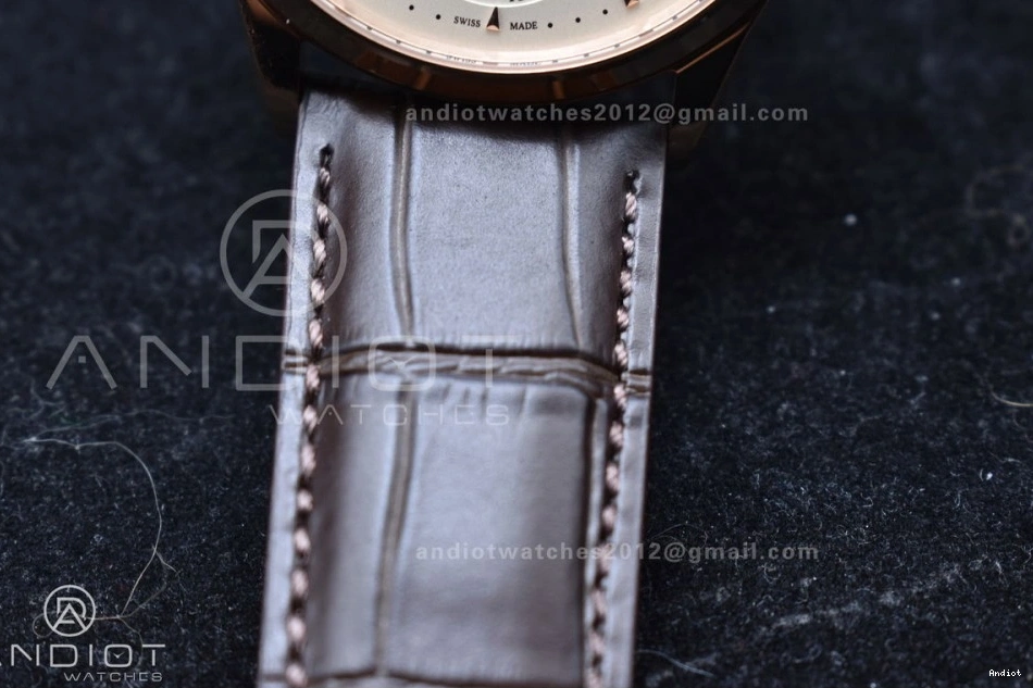 Strap Edition RG on White Thin Leather Best Brown Dial Ultra Master Moon APSF Super 1:1 SA925 Clone 0502